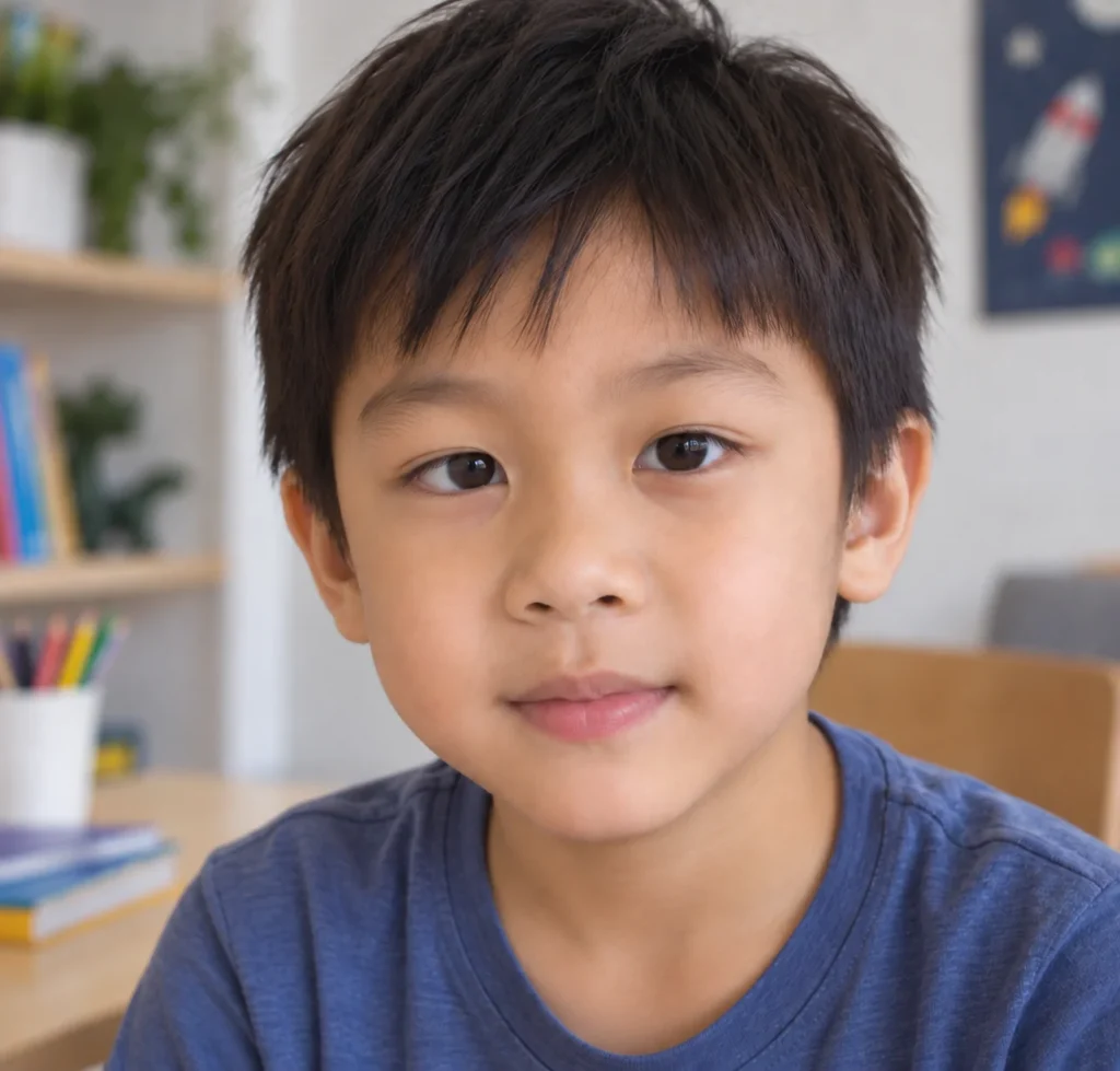 Child with an inward eye turn